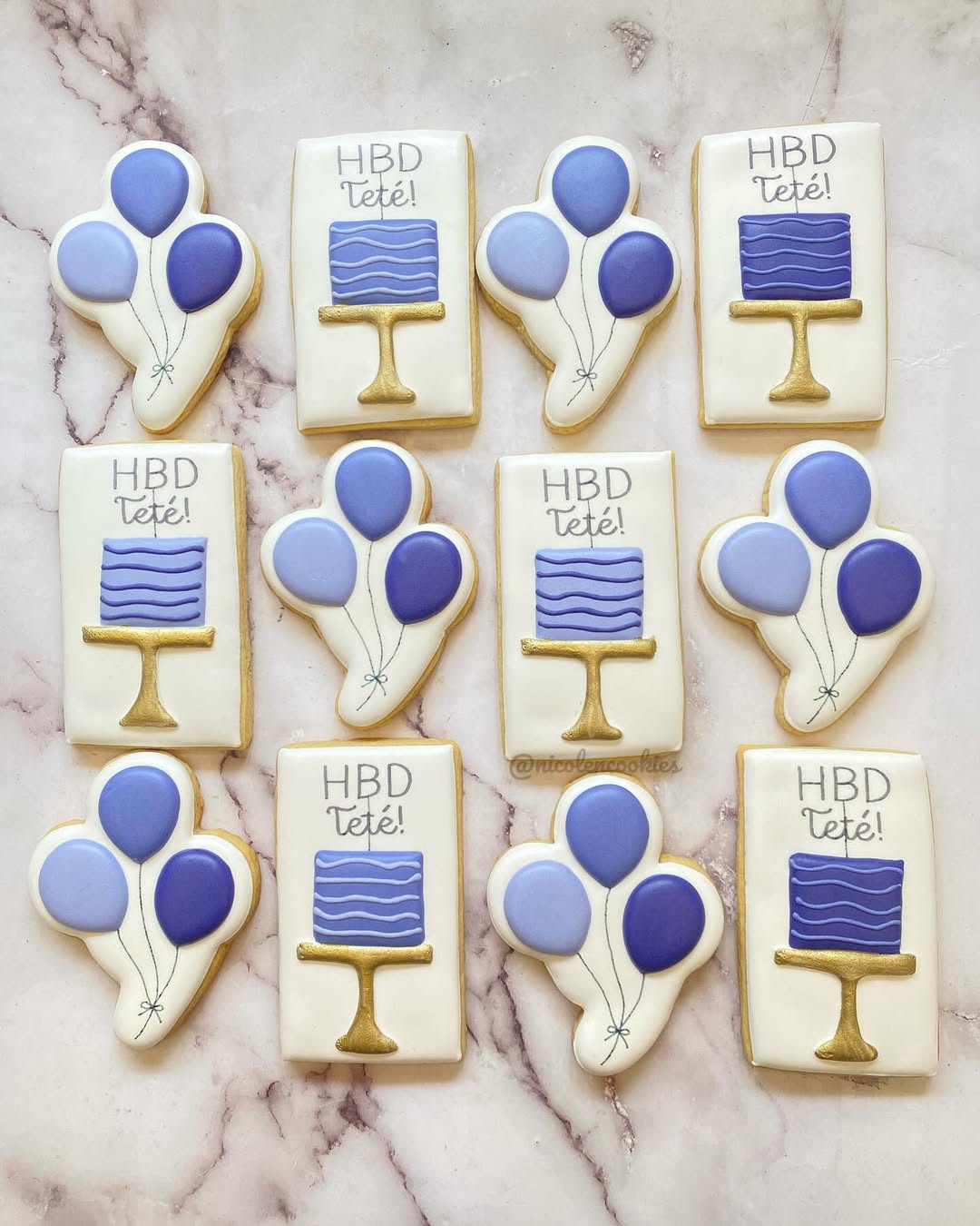 Gâteau d'anniversaire Bleu