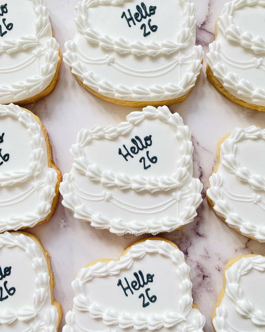 Gâteau d'anniversaire - Cœur Blanc