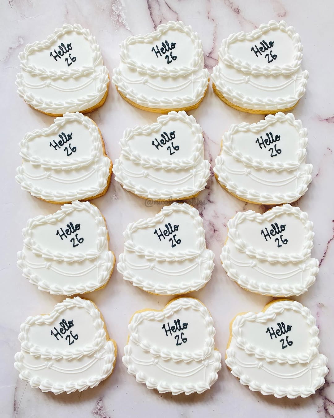 Gâteau d'anniversaire - Cœur Blanc